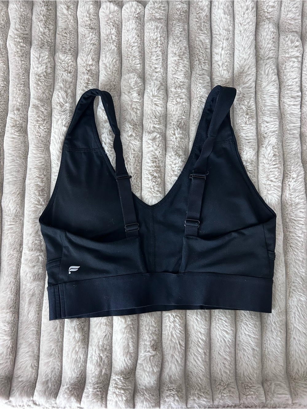 Fabletics Black Adjustable-Strap Sports Bra
